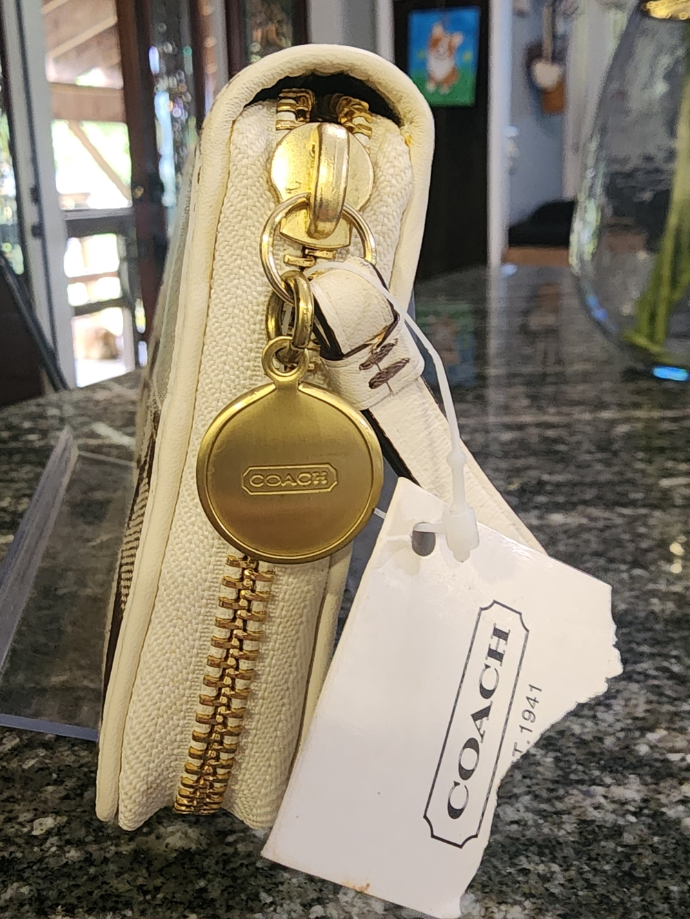 Coach Legacy Signature Canvas Continental Wallet- F40753 - Picture 2 of 13
